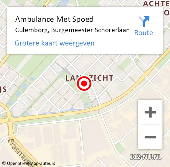 Locatie op kaart van de 112 melding: Ambulance Met Spoed Naar Culemborg, Burgemeester Schorerlaan op 3 januari 2018 07:29