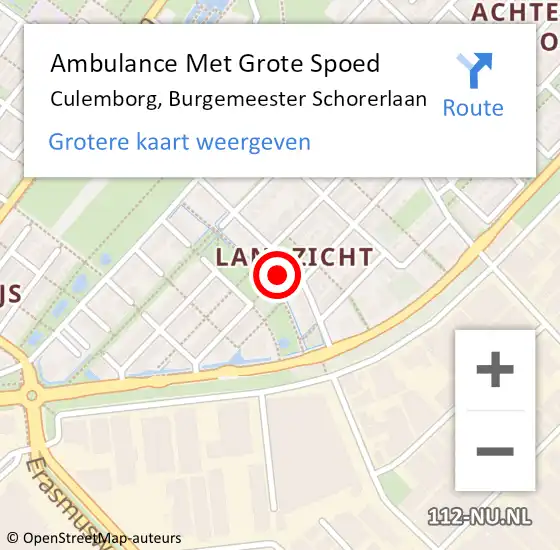 Locatie op kaart van de 112 melding: Ambulance Met Grote Spoed Naar Culemborg, Burgemeester Schorerlaan op 3 januari 2018 07:32