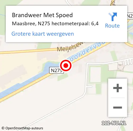 Locatie op kaart van de 112 melding: Brandweer Met Spoed Naar Beringe, Noordervaart op 3 januari 2018 08:05