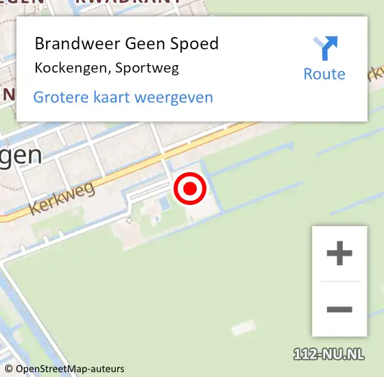 Locatie op kaart van de 112 melding: Brandweer Geen Spoed Naar Kockengen, Sportweg op 3 januari 2018 10:28