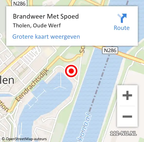 Locatie op kaart van de 112 melding: Brandweer Met Spoed Naar Tholen, Oude Werf op 3 januari 2018 11:58