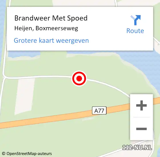 Locatie op kaart van de 112 melding: Brandweer Met Spoed Naar Heijen, Boxmeerseweg op 3 januari 2018 13:17