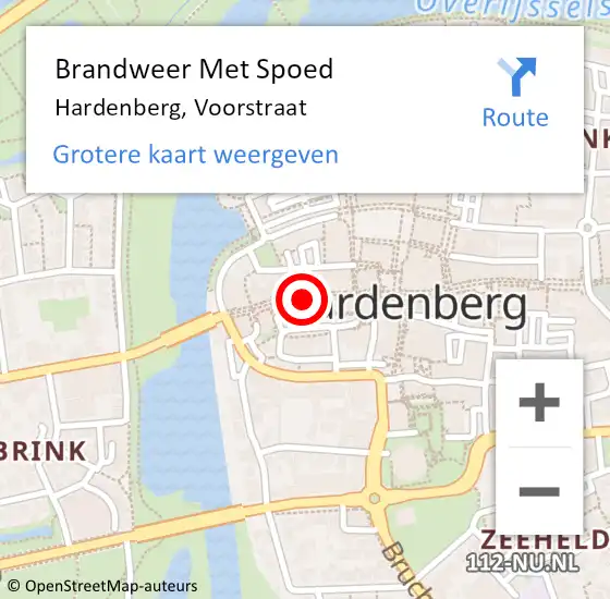 Locatie op kaart van de 112 melding: Brandweer Met Spoed Naar Hardenberg, Voorstraat op 3 januari 2018 14:56