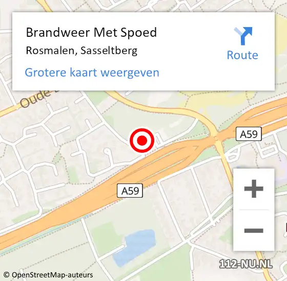 Locatie op kaart van de 112 melding: Brandweer Met Spoed Naar Rosmalen, Sasseltberg op 3 januari 2018 15:19