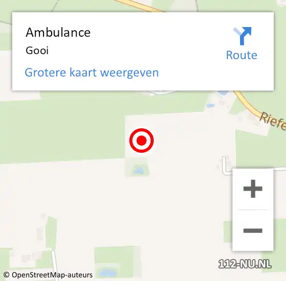 Locatie op kaart van de 112 melding: Ambulance Gooi op 3 januari 2018 21:45