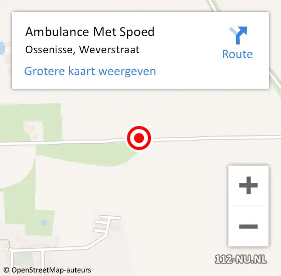 Locatie op kaart van de 112 melding: Ambulance Met Spoed Naar Ossenisse, Weverstraat op 3 januari 2018 23:39