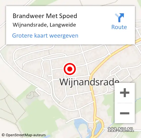 Locatie op kaart van de 112 melding: Brandweer Met Spoed Naar Wijnandsrade, Langweide op 5 januari 2018 23:45
