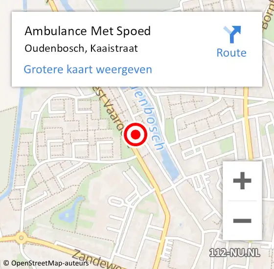 Locatie op kaart van de 112 melding: Ambulance Met Spoed Naar Oudenbosch, Kaaistraat op 7 januari 2018 02:05