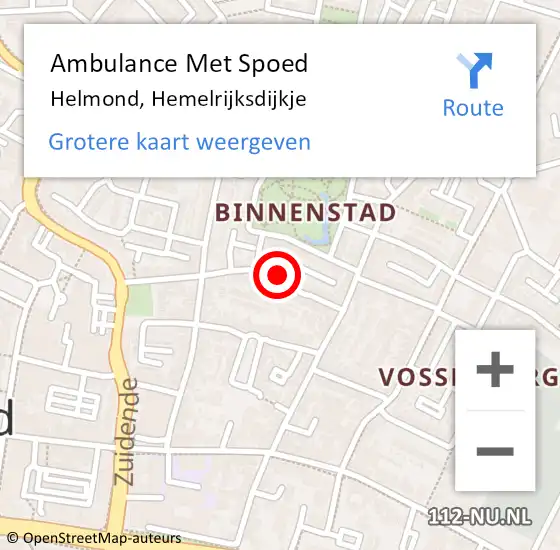 Locatie op kaart van de 112 melding: Ambulance Met Spoed Naar Helmond, Hemelrijksdijkje op 7 januari 2018 10:56