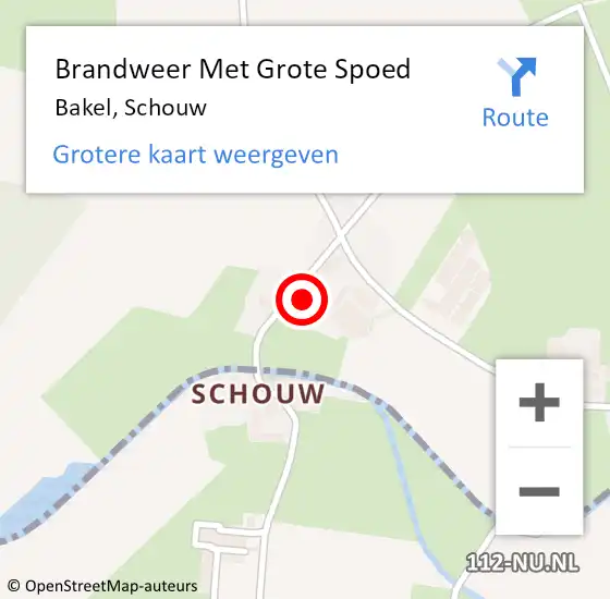 Locatie op kaart van de 112 melding: Brandweer Met Grote Spoed Naar Bakel, Schouw op 7 januari 2018 21:57