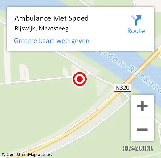 Locatie op kaart van de 112 melding: Ambulance Met Spoed Naar Rijswijk, Maatsteeg op 8 januari 2018 05:51