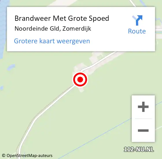 Locatie op kaart van de 112 melding: Brandweer Met Grote Spoed Naar Noordeinde Gld, Zomerdijk op 8 januari 2018 10:20