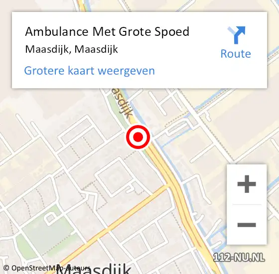 Locatie op kaart van de 112 melding: Ambulance Met Grote Spoed Naar Maasdijk, Maasdijk op 8 januari 2018 15:00