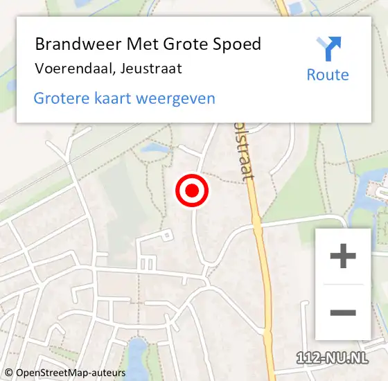 Locatie op kaart van de 112 melding: Brandweer Met Grote Spoed Naar Voerendaal, Jeustraat op 9 januari 2018 03:41