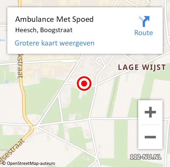 Locatie op kaart van de 112 melding: Ambulance Met Spoed Naar Heesch, Boogstraat op 9 januari 2018 11:00