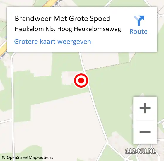 Locatie op kaart van de 112 melding: Brandweer Met Grote Spoed Naar Heukelom Nb, Hoog Heukelomseweg op 12 februari 2014 15:58