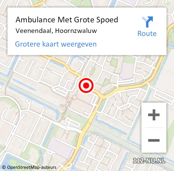 Locatie op kaart van de 112 melding: Ambulance Met Grote Spoed Naar Veenendaal, Hoornzwaluw op 9 januari 2018 15:24