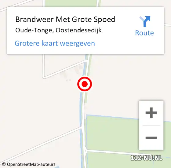 Locatie op kaart van de 112 melding: Brandweer Met Grote Spoed Naar Oude-Tonge, Oostendesedijk op 9 januari 2018 19:26