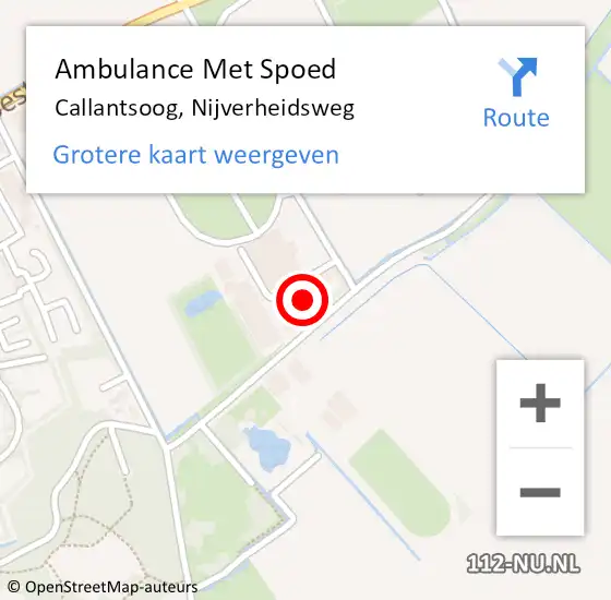 Locatie op kaart van de 112 melding: Ambulance Met Spoed Naar Callantsoog, Nijverheidsweg op 10 januari 2018 04:24