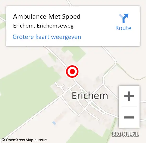 Locatie op kaart van de 112 melding: Ambulance Met Spoed Naar Erichem, Erichemseweg op 10 januari 2018 08:45