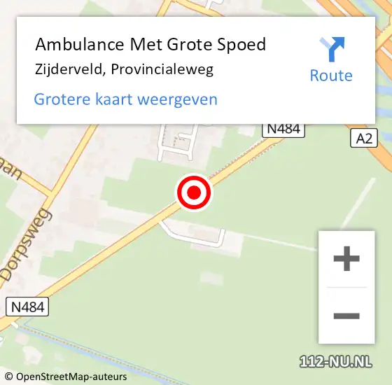 Locatie op kaart van de 112 melding: Ambulance Met Grote Spoed Naar Zijderveld, Provincialeweg op 11 januari 2018 06:28