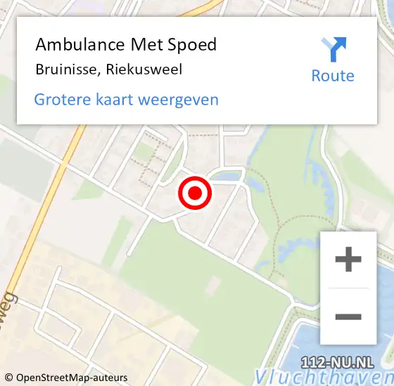 Locatie op kaart van de 112 melding: Ambulance Met Spoed Naar Bruinisse, Riekusweel op 11 januari 2018 06:39