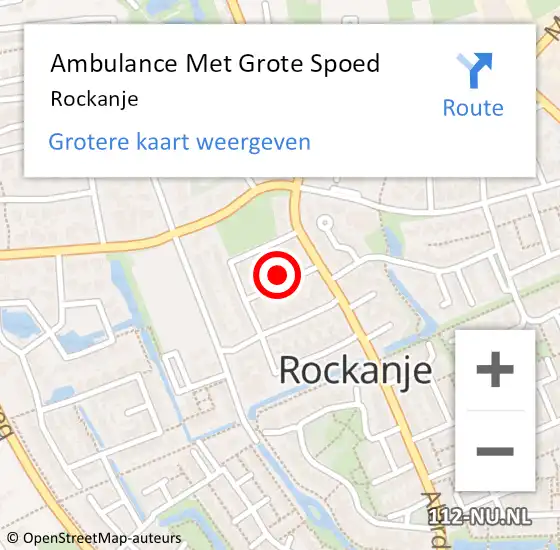 Locatie op kaart van de 112 melding: Ambulance Met Grote Spoed Naar Rockanje op 11 januari 2018 11:49