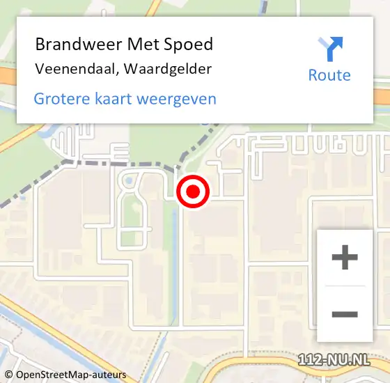 Locatie op kaart van de 112 melding: Brandweer Met Spoed Naar Veenendaal, Waardgelder op 11 januari 2018 12:42