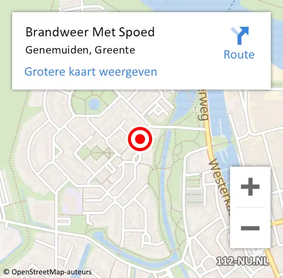 Locatie op kaart van de 112 melding: Brandweer Met Spoed Naar Genemuiden, Greente op 11 januari 2018 14:32