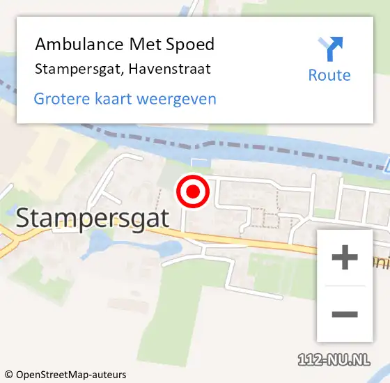 Locatie op kaart van de 112 melding: Ambulance Met Spoed Naar Stampersgat, Havenstraat op 11 januari 2018 15:42