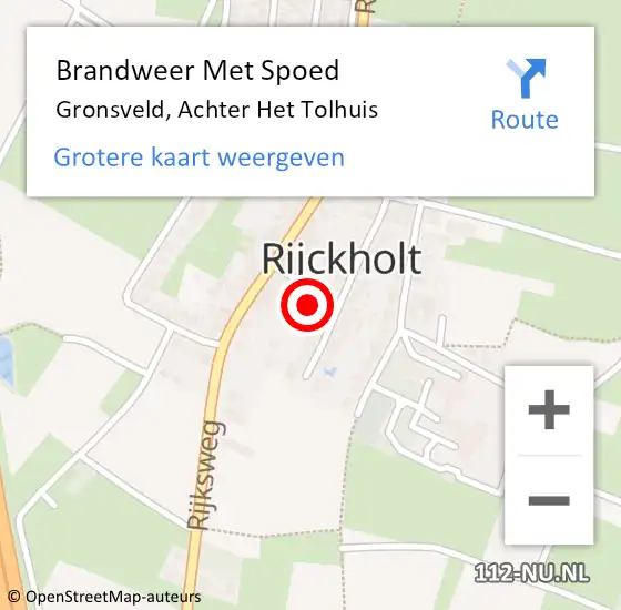 Locatie op kaart van de 112 melding: Brandweer Met Spoed Naar Gronsveld, Achter Het Tolhuis op 11 januari 2018 17:55