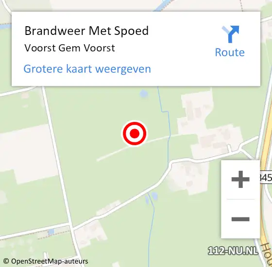 Locatie op kaart van de 112 melding: Brandweer Met Spoed Naar Voorst Gem Voorst op 12 februari 2014 21:34