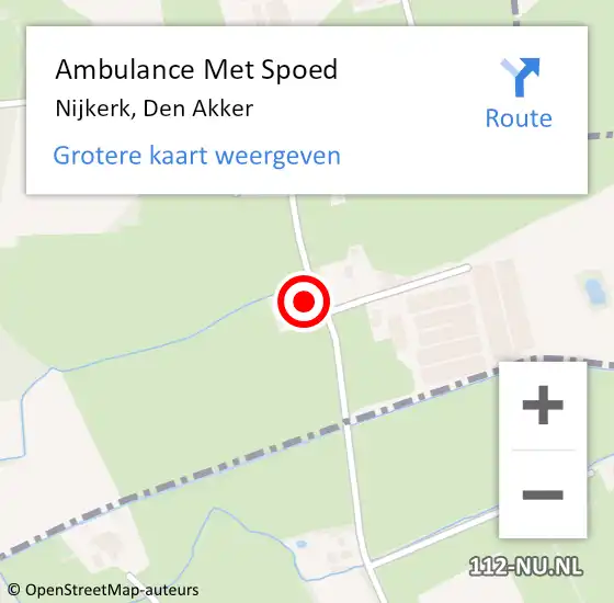 Locatie op kaart van de 112 melding: Ambulance Met Spoed Naar Nijkerk, Den Akker op 12 januari 2018 20:32