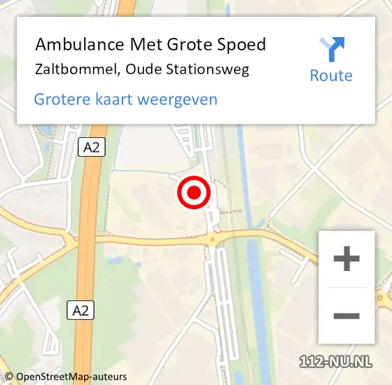 Locatie op kaart van de 112 melding: Ambulance Met Grote Spoed Naar Zaltbommel, Oude Stationsweg op 13 januari 2018 10:01