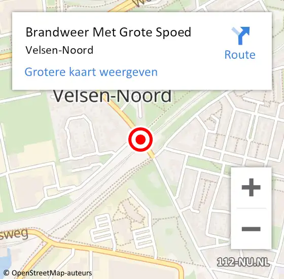 Locatie op kaart van de 112 melding: Brandweer Met Grote Spoed Naar Velsen-Noord op 14 januari 2018 08:09