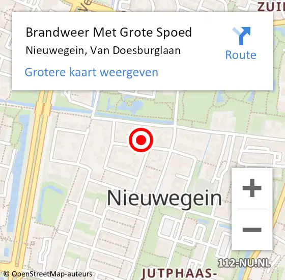 Locatie op kaart van de 112 melding: Brandweer Met Grote Spoed Naar Nieuwegein, Van Doesburglaan op 14 januari 2018 14:48