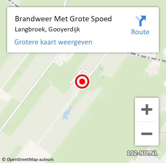 Locatie op kaart van de 112 melding: Brandweer Met Grote Spoed Naar Langbroek, Gooyerdijk op 14 januari 2018 15:24