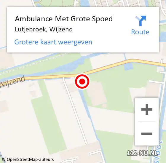 Locatie op kaart van de 112 melding: Ambulance Met Grote Spoed Naar Lutjebroek, Wijzend op 15 januari 2018 07:50