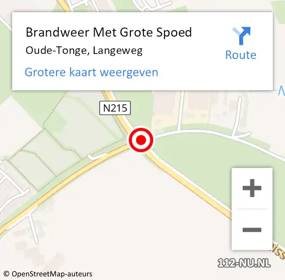 Locatie op kaart van de 112 melding: Brandweer Met Grote Spoed Naar Oude-Tonge, Langeweg op 15 januari 2018 19:08