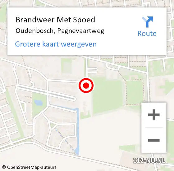 Locatie op kaart van de 112 melding: Brandweer Met Spoed Naar Oudenbosch, Pagnevaartweg op 15 januari 2018 19:35