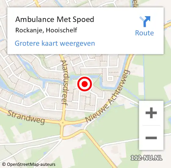 Locatie op kaart van de 112 melding: Ambulance Met Spoed Naar Rockanje, Hooischelf op 16 januari 2018 03:07