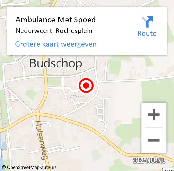 Locatie op kaart van de 112 melding: Ambulance Met Spoed Naar Nederweert, Rochusplein op 16 januari 2018 07:26