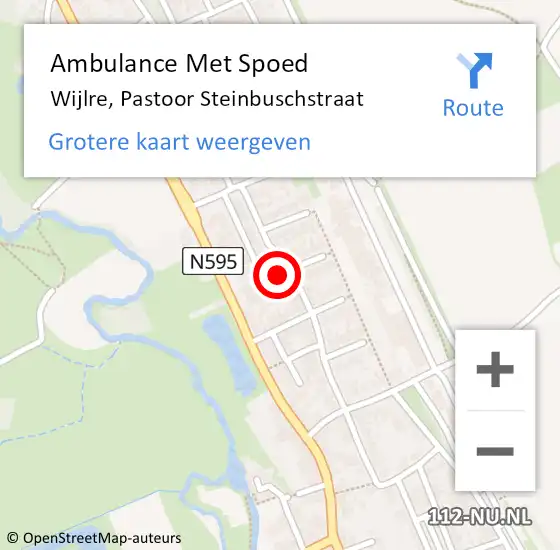 Locatie op kaart van de 112 melding: Ambulance Met Spoed Naar Wijlre, Pastoor Steinbuschstraat op 13 februari 2014 10:14