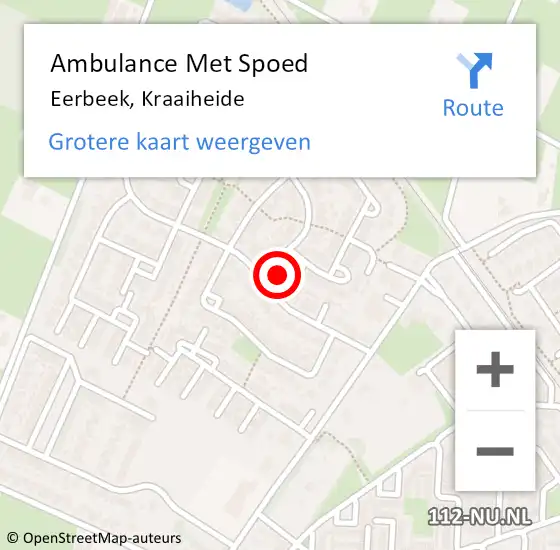 Locatie op kaart van de 112 melding: Ambulance Met Spoed Naar Eerbeek, Kraaiheide op 16 januari 2018 17:30