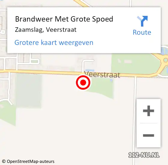 Locatie op kaart van de 112 melding: Brandweer Met Grote Spoed Naar Zaamslag, Veerstraat op 17 januari 2018 00:01