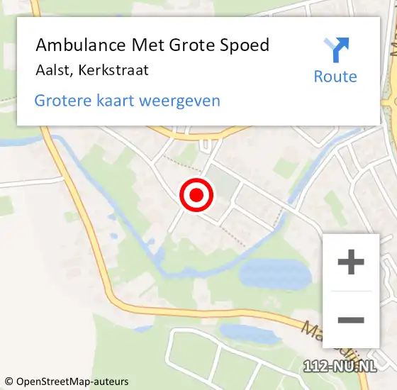 Locatie op kaart van de 112 melding: Ambulance Met Grote Spoed Naar Aalst, Kerkstraat op 17 januari 2018 09:04