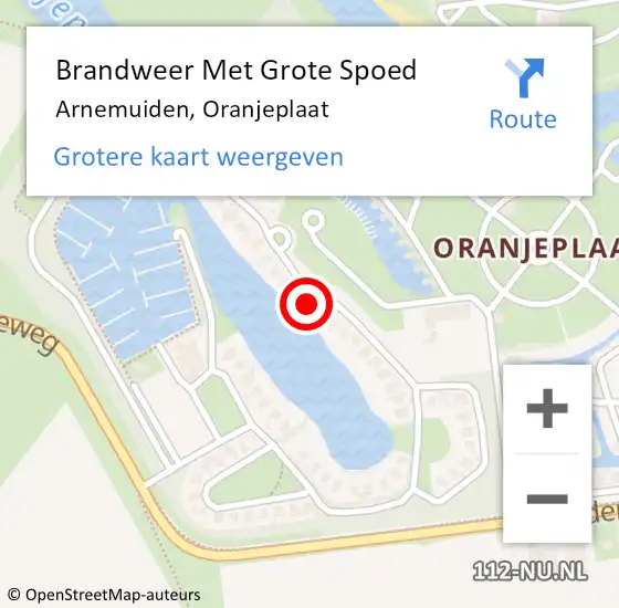 Locatie op kaart van de 112 melding: Brandweer Met Grote Spoed Naar Arnemuiden, Oranjeplaat op 17 januari 2018 12:19