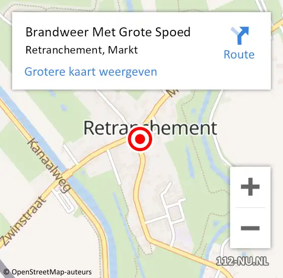 Locatie op kaart van de 112 melding: Brandweer Met Grote Spoed Naar Retranchement, Markt op 17 januari 2018 17:32