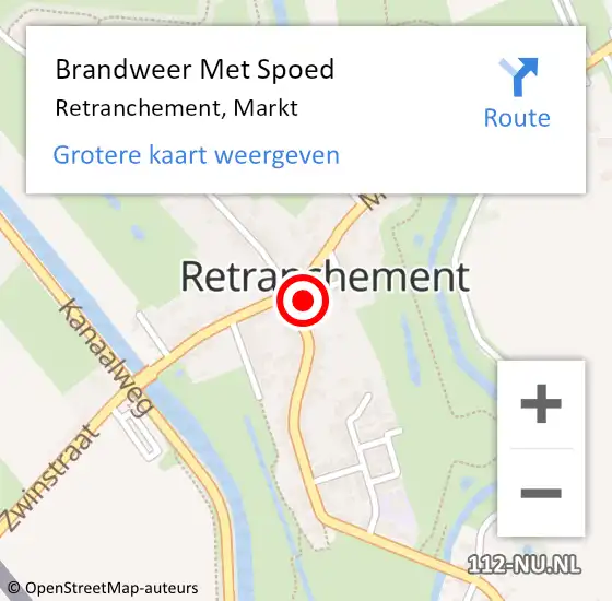 Locatie op kaart van de 112 melding: Brandweer Met Spoed Naar Retranchement, Markt op 17 januari 2018 18:00