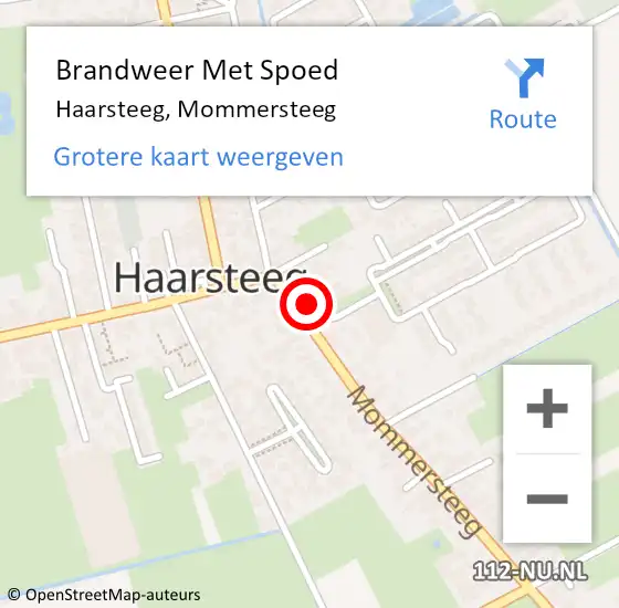 Locatie op kaart van de 112 melding: Brandweer Met Spoed Naar Haarsteeg, Mommersteeg op 18 januari 2018 09:30